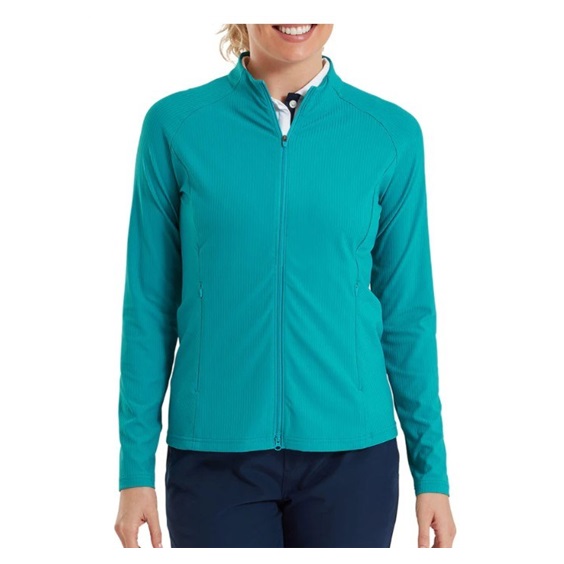 FootJoy Full-Zip Rib Midlayer dámská mikina, tite blue