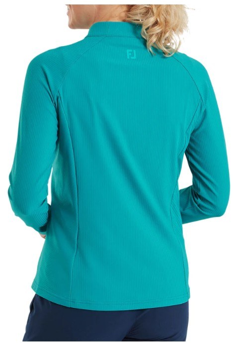 FootJoy Full-Zip Rib Midlayer dámská mikina, tite blue
