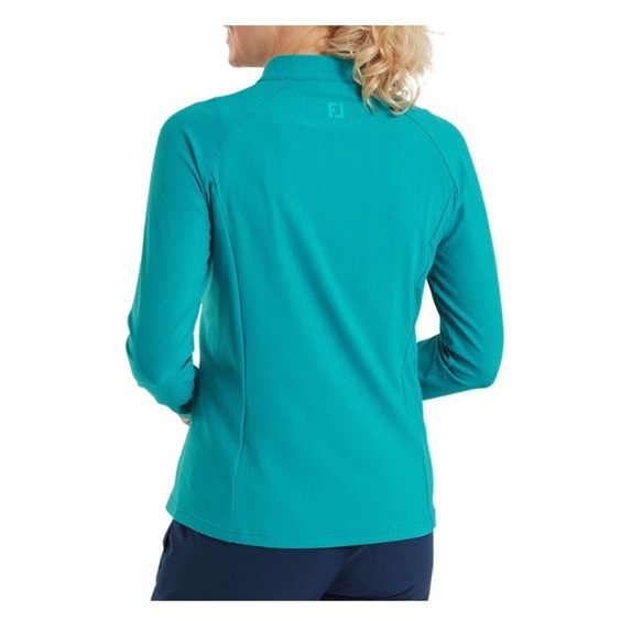 FootJoy Full-Zip Rib Midlayer dámská mikina, tite blue