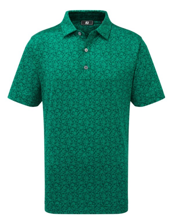 Footjoy Painted Floral Lisle dětské polo, field green