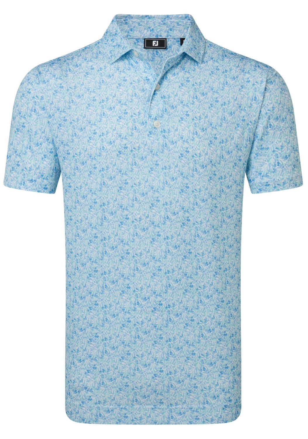 FootJoy Meadow Print Lisle pánské polo, blue reef/sea glass/deep reef