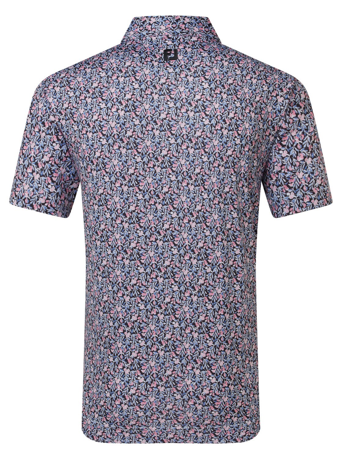FootJoy Meadow Print Lisle pánské polo, black/vivid violet/pink pop