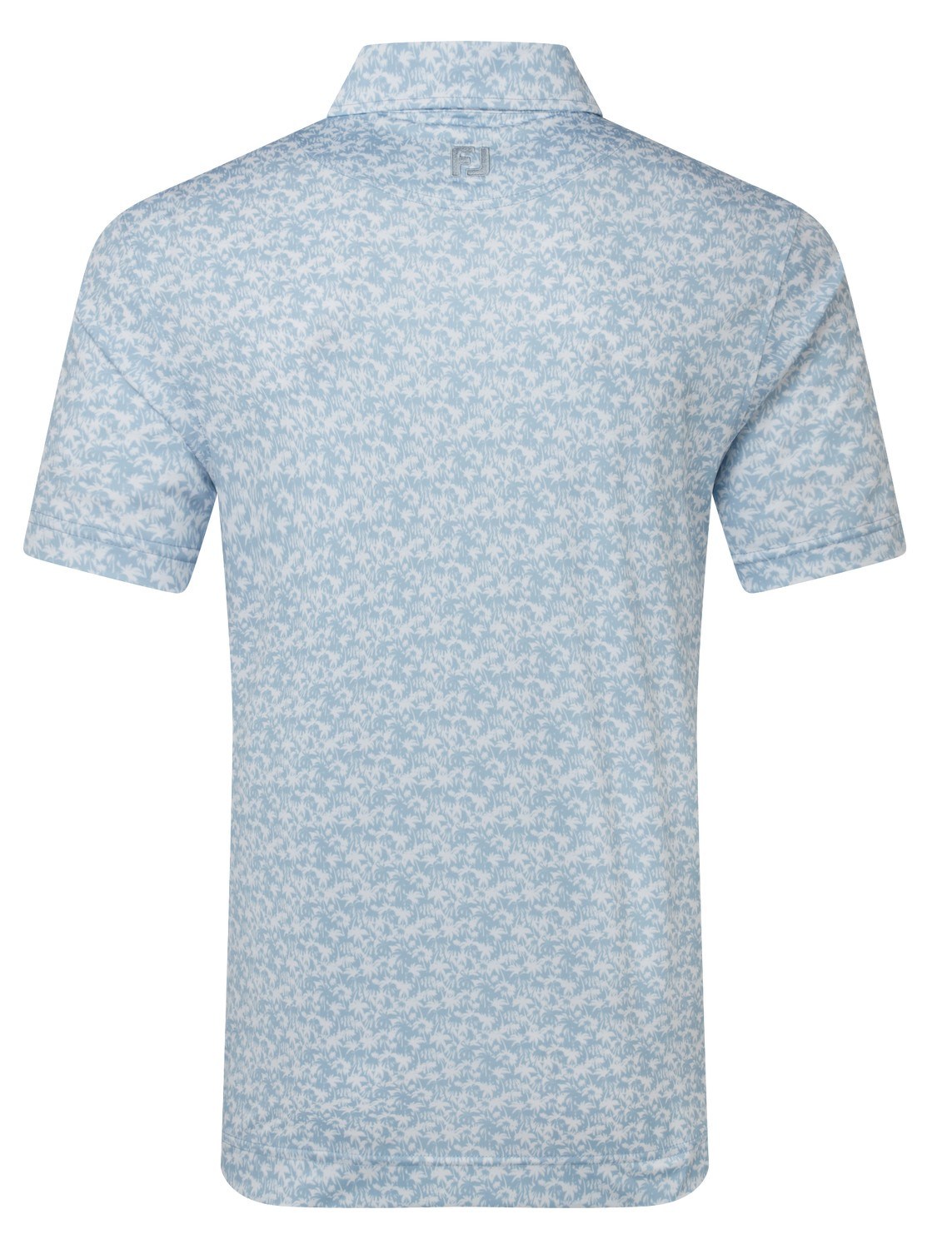 FootJoy Hidden Palm Print Lisle pánské polo, chambray/white