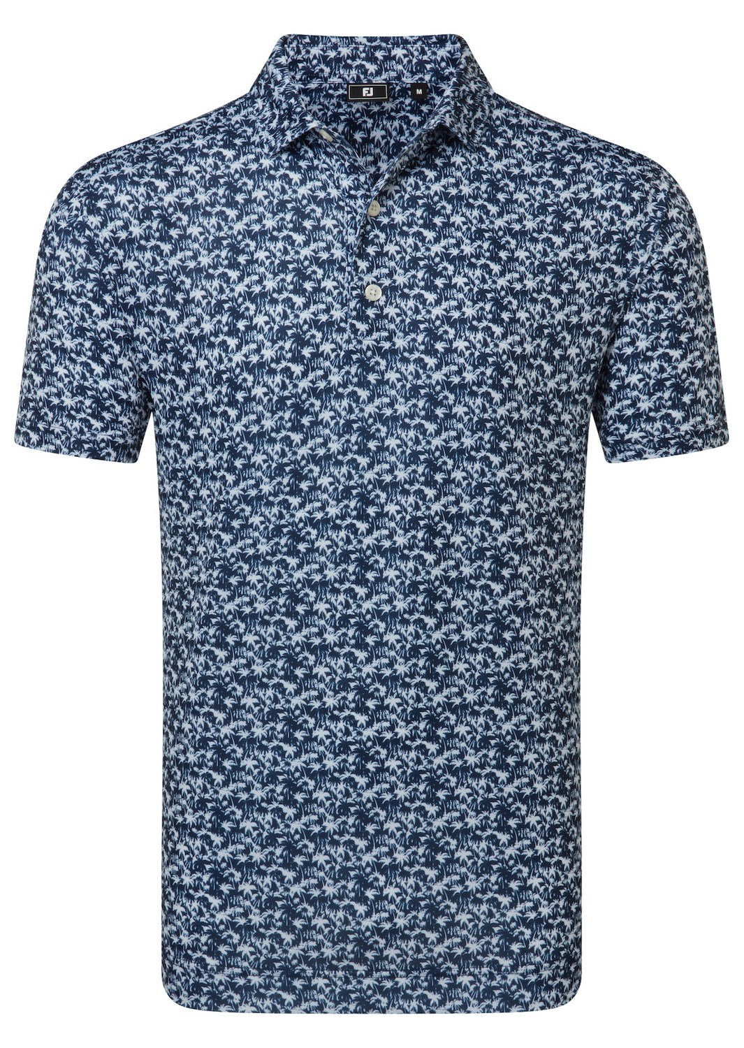 FootJoy Hidden Palm Print Lisle pánské polo, bílo/modré