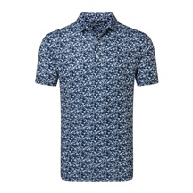 FootJoy Hidden Palm Print Lisle pánské polo, bílo/modré