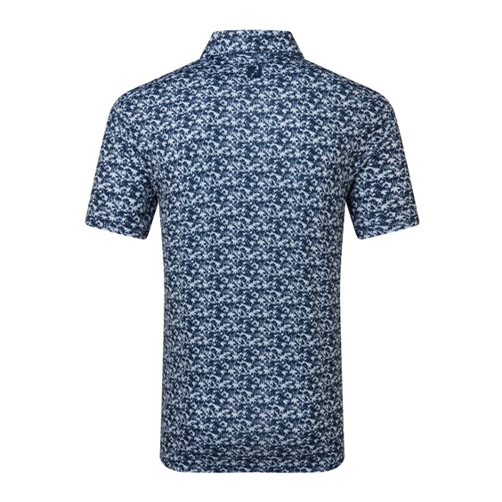 FootJoy Hidden Palm Print Lisle pánské polo, bílo/modré