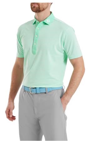 FootJoy Feeder Stripe Pique pánské polo, sea glass