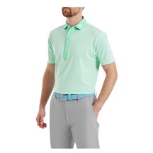 FootJoy Feeder Stripe Pique pánské polo, sea glass