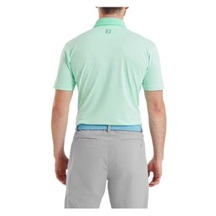 FootJoy Feeder Stripe Pique pánské polo, sea glass