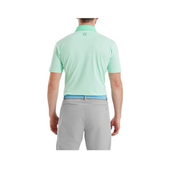 FootJoy Feeder Stripe Pique pánské polo, sea glass