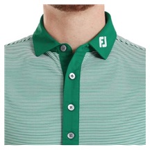 FootJoy Feeder Stripe Pique pánské polo, field green