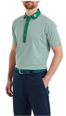 FootJoy Feeder Stripe Pique pánské polo, field green