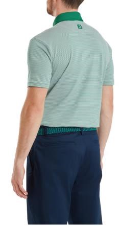 FootJoy Feeder Stripe Pique pánské polo, field green