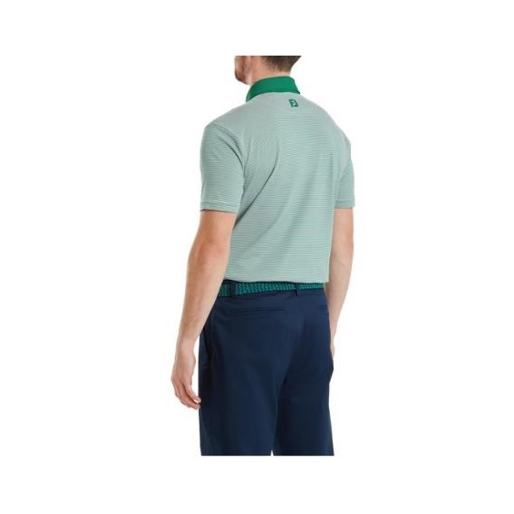FootJoy Feeder Stripe Pique pánské polo, field green