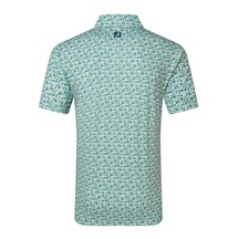 FootJoy Surfs Up Print Lisle pánské polo, field green/white/sunshine/navy