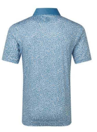 FootJoy Condensed Camo Print Lisle pánské polo, white/chambray/coastal blue
