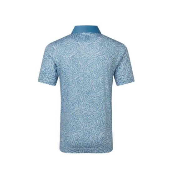 FootJoy Condensed Camo Print Lisle pánské polo, white/chambray/coastal blue