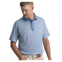 FootJoy Condensed Camo Print Lisle pánské polo, white/chambray/coastal blue