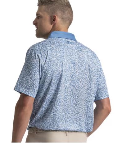 FootJoy Condensed Camo Print Lisle pánské polo, white/chambray/coastal blue