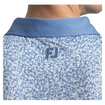 FootJoy Condensed Camo Print Lisle pánské polo, white/chambray/coastal blue