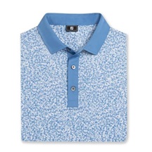 FootJoy Condensed Camo Print Lisle pánské polo, white/chambray/coastal blue