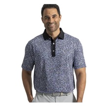 FootJoy Condensed Camo Print Lisle pánské polo, white/vivid violet/black