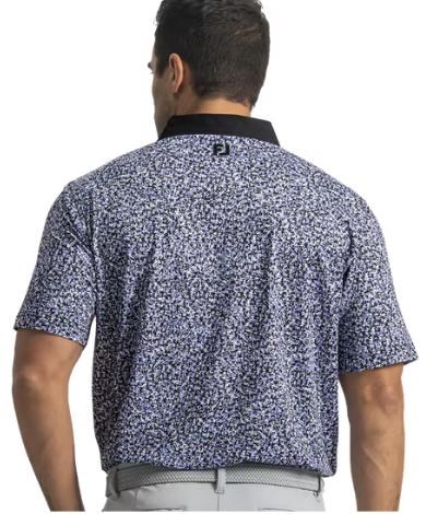FootJoy Condensed Camo Print Lisle pánské polo, white/vivid violet/black
