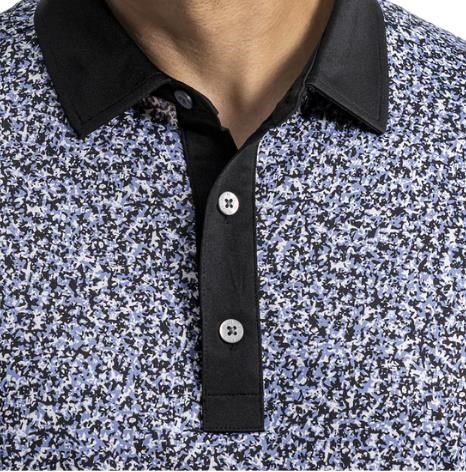 FootJoy Condensed Camo Print Lisle pánské polo, white/vivid violet/black