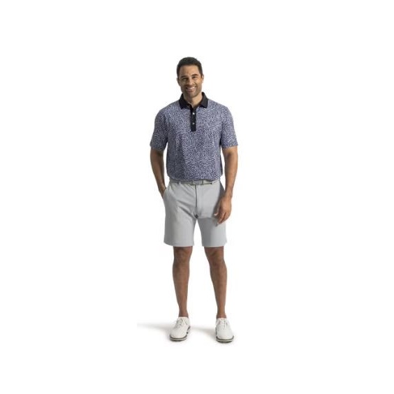 FootJoy Condensed Camo Print Lisle pánské polo, white/vivid violet/black