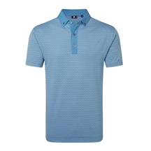 FootJoy Star Geo Jacquard pánské polo, coastal blue