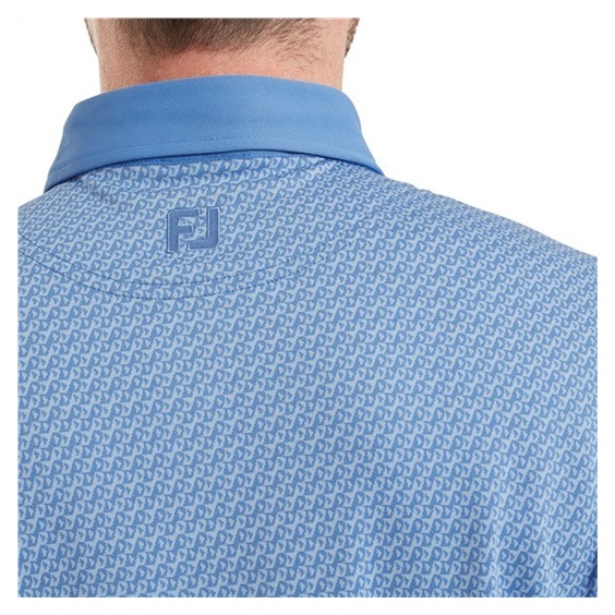 FootJoy Star Geo Jacquard pánské polo, coastal blue