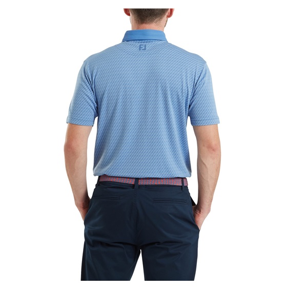 FootJoy Star Geo Jacquard pánské polo, coastal blue