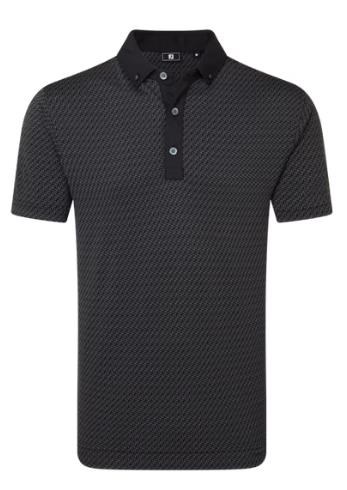 FootJoy Star Geo Jacquard pánské polo, černé