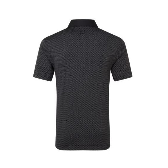 FootJoy Star Geo Jacquard pánské polo, černé