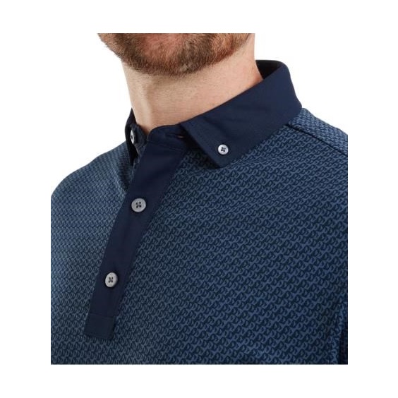 FootJoy Star Geo Jacquard pánské polo, tmavě modré