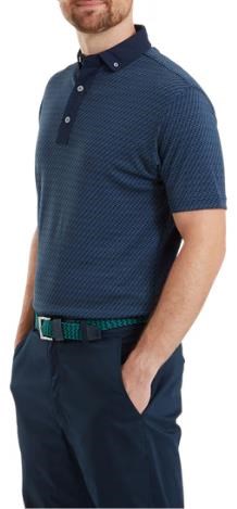 FootJoy Star Geo Jacquard pánské polo, tmavě modré