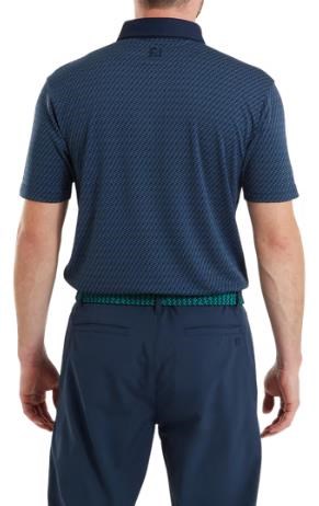 FootJoy Star Geo Jacquard pánské polo, tmavě modré