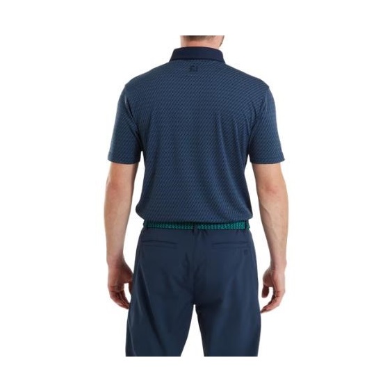 FootJoy Star Geo Jacquard pánské polo, tmavě modré