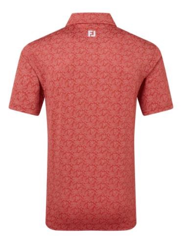 FootJoy Wingtip Floral Lisle pánské polo, nantucket red/white