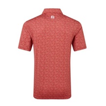 FootJoy Wingtip Floral Lisle pánské polo, nantucket red/white