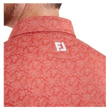 FootJoy Wingtip Floral Lisle pánské polo, nantucket red/white