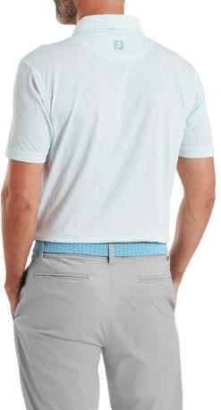 FootJoy Wingtip Floral Lisle pánské polo, white/sea glass