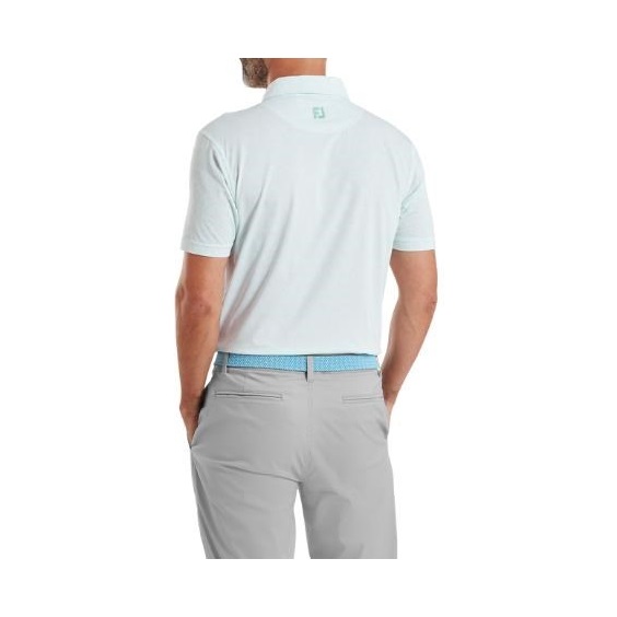 FootJoy Wingtip Floral Lisle pánské polo, white/sea glass