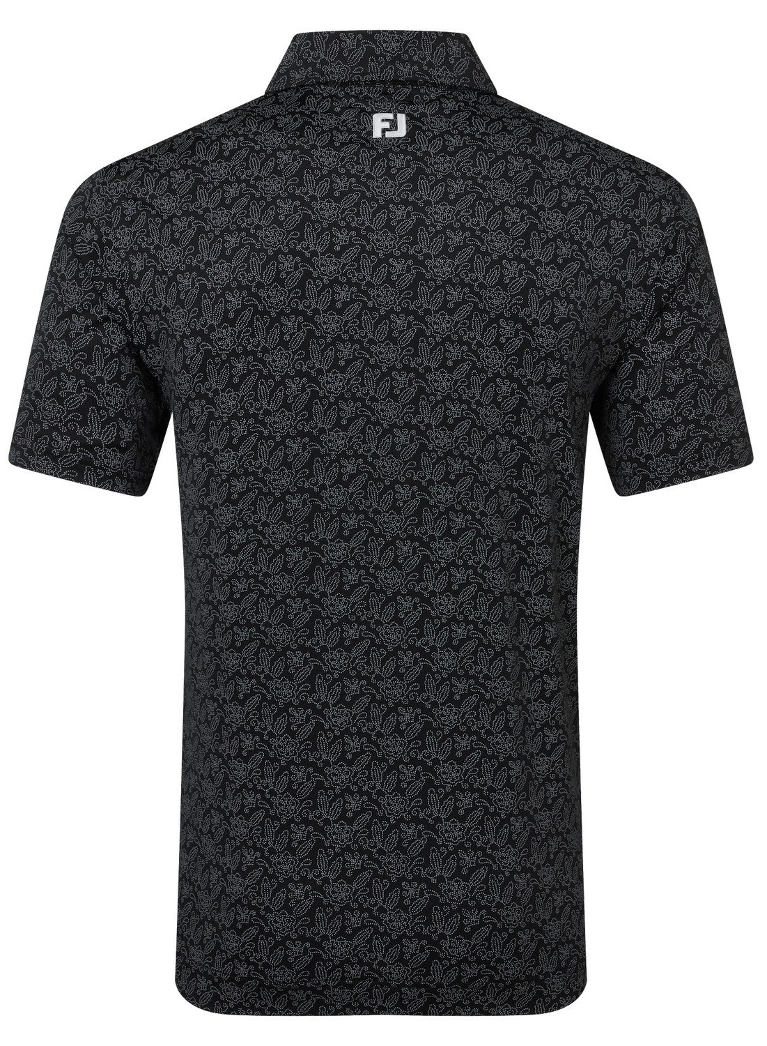 FootJoy Wingtip Floral Lisle pánské polo, černé
