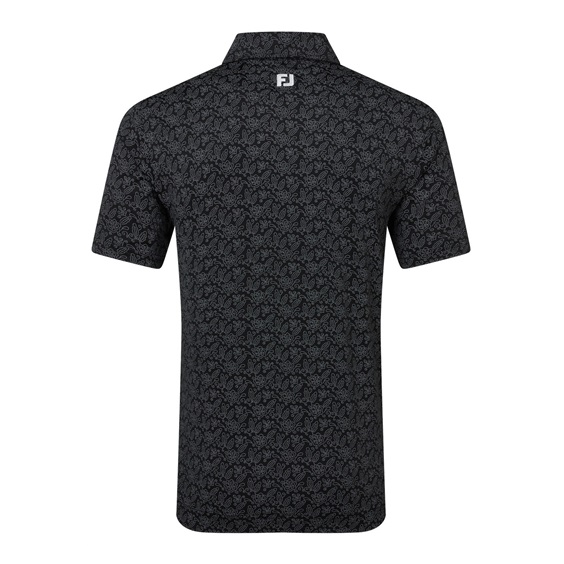 FootJoy Wingtip Floral Lisle pánské polo, černé