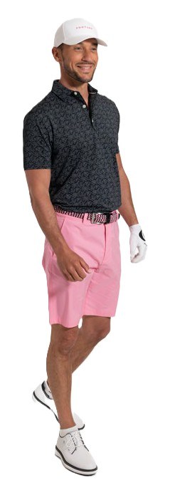 FootJoy Wingtip Floral Lisle pánské polo, černé