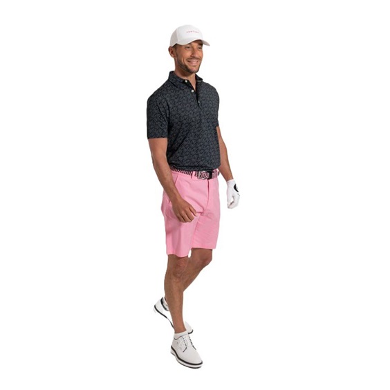 FootJoy Wingtip Floral Lisle pánské polo, černé