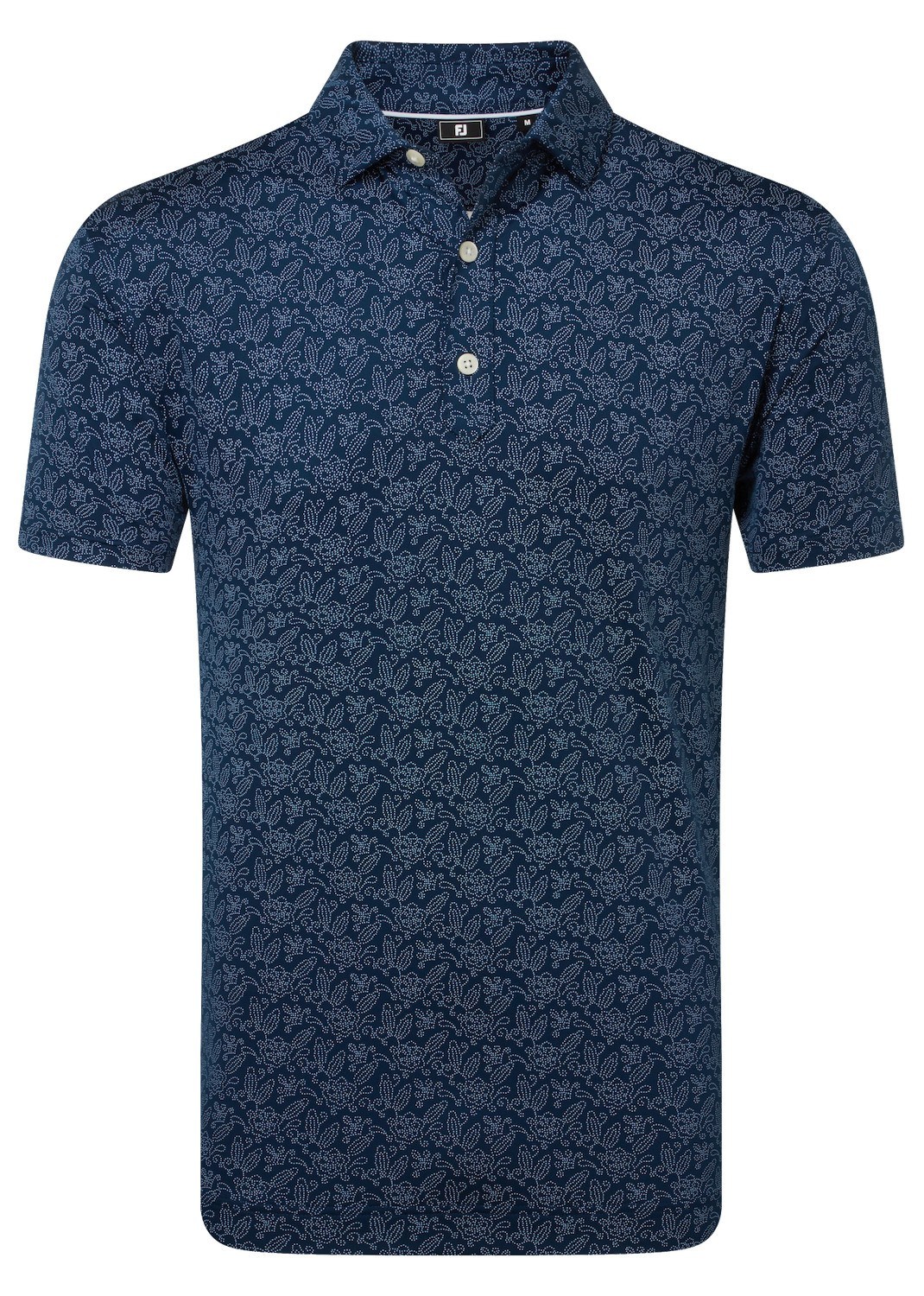 FootJoy Wingtip Floral Lisle pánské polo, modré