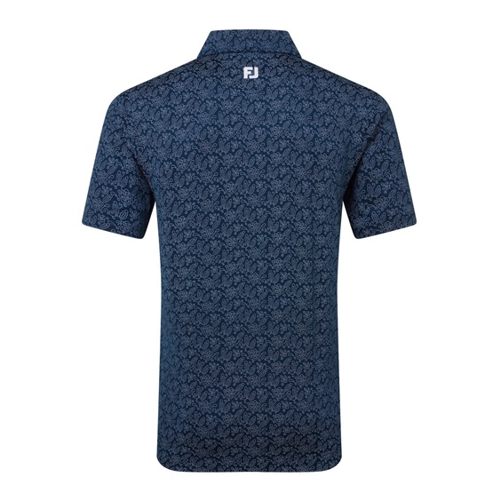 FootJoy Wingtip Floral Lisle pánské polo, modré
