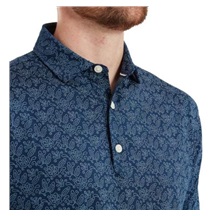 FootJoy Wingtip Floral Lisle pánské polo, modré